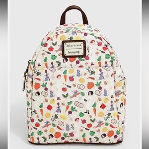 NWOT Loungefly Disney Pixar Ratatouille White Garden Snack Mini Backpack